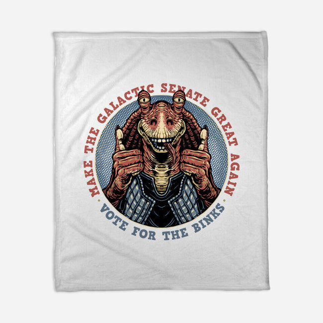 Vote For The Binks-None-Fleece-Blanket-glitchygorilla