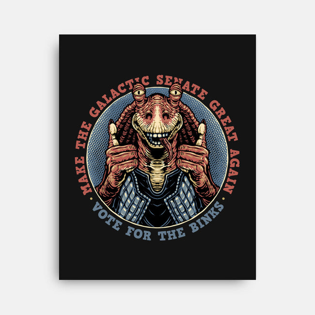 Vote For The Binks-None-Stretched-Canvas-glitchygorilla