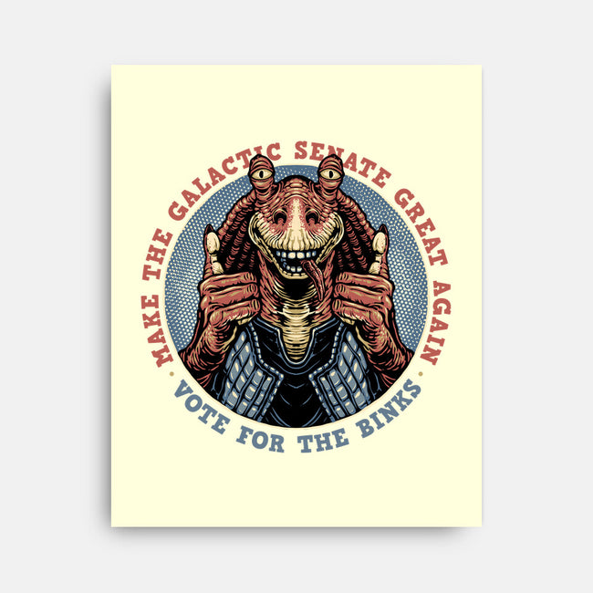 Vote For The Binks-None-Stretched-Canvas-glitchygorilla