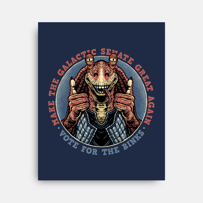 Vote For The Binks-None-Stretched-Canvas-glitchygorilla