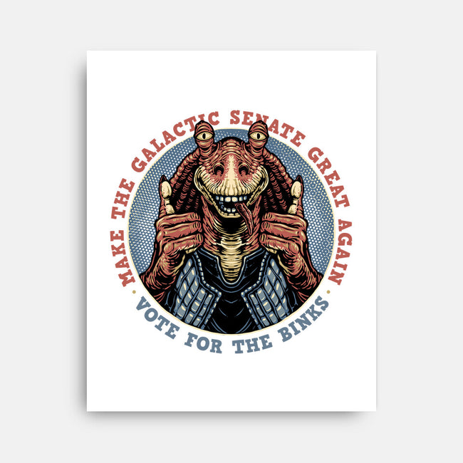 Vote For The Binks-None-Stretched-Canvas-glitchygorilla