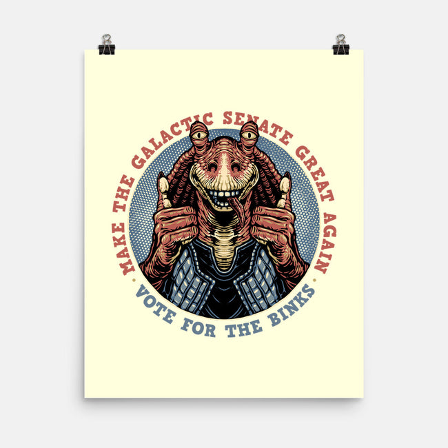 Vote For The Binks-None-Matte-Poster-glitchygorilla