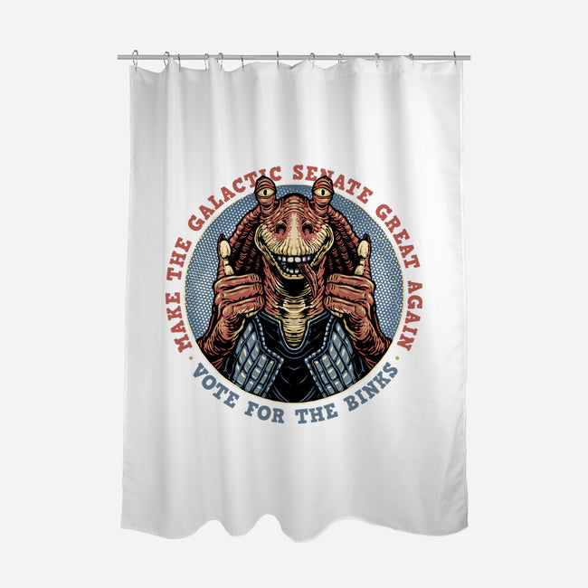 Vote For The Binks-None-Polyester-Shower Curtain-glitchygorilla