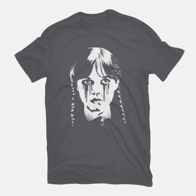Wednesdays Tears-Womens-Fitted-Tee-rocketman_art