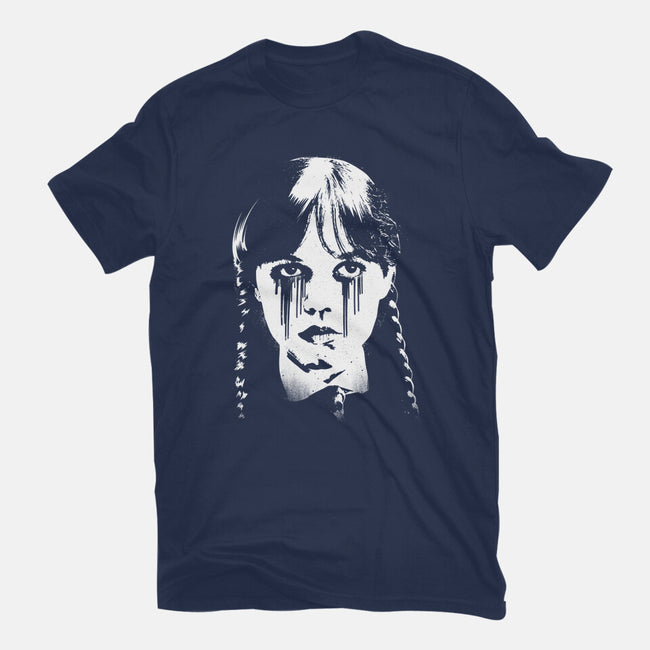 Wednesdays Tears-Womens-Fitted-Tee-rocketman_art