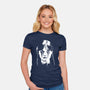 Wednesdays Tears-Womens-Fitted-Tee-rocketman_art