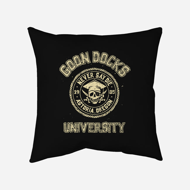 Goon Docks University-None-Removable Cover w Insert-Throw Pillow-retrodivision
