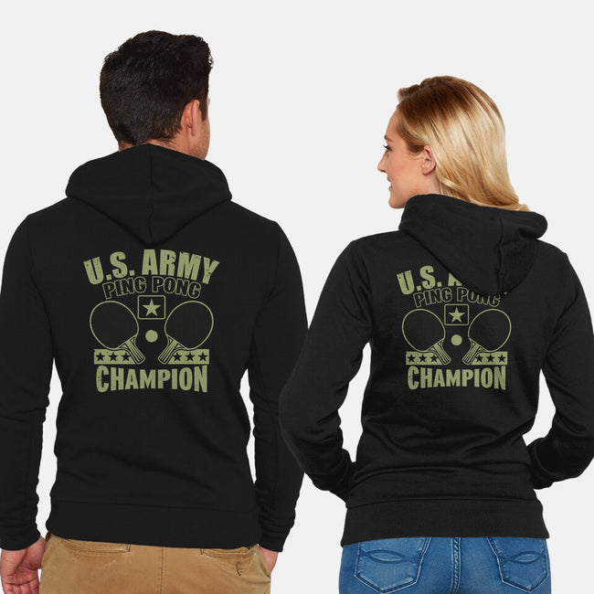 Forrest Pong Champ-Unisex-Zip-Up-Sweatshirt-Boggs Nicolas