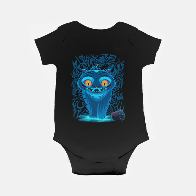 Blue Demon Cat-Baby-Basic-Onesie-rmatix