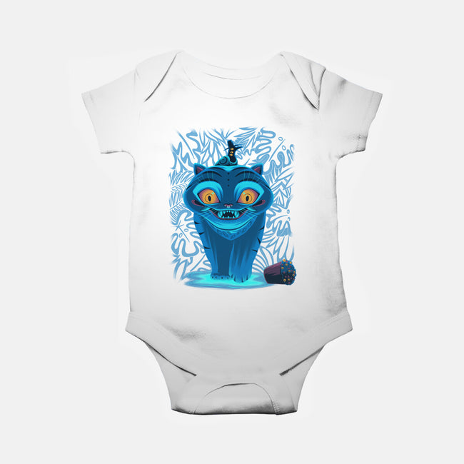 Blue Demon Cat-Baby-Basic-Onesie-rmatix