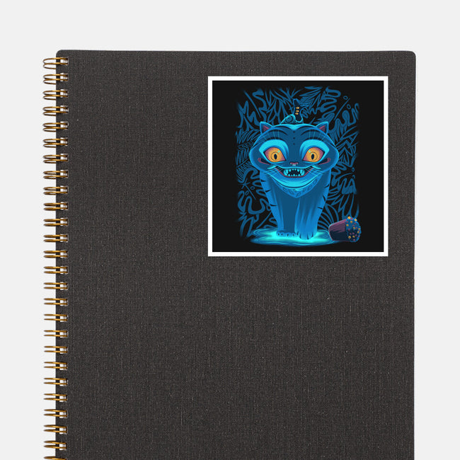 Blue Demon Cat-None-Glossy-Sticker-rmatix