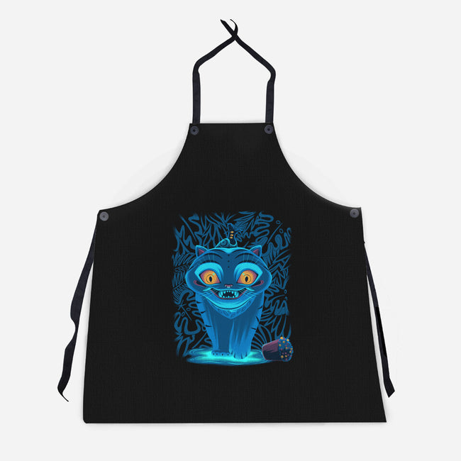 Blue Demon Cat-Unisex-Kitchen-Apron-rmatix
