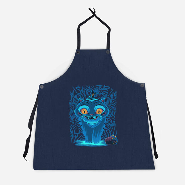 Blue Demon Cat-Unisex-Kitchen-Apron-rmatix