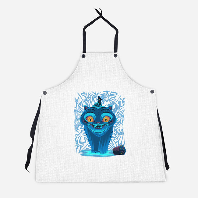 Blue Demon Cat-Unisex-Kitchen-Apron-rmatix
