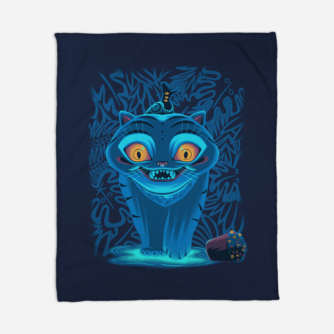 Blue Demon Cat-None-Fleece-Blanket-rmatix