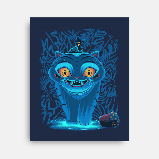 Blue Demon Cat-None-Stretched-Canvas-rmatix