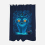 Blue Demon Cat-None-Polyester-Shower Curtain-rmatix