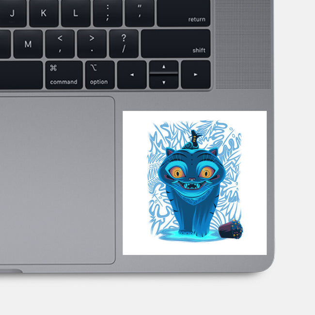 Blue Demon Cat-None-Glossy-Sticker-rmatix
