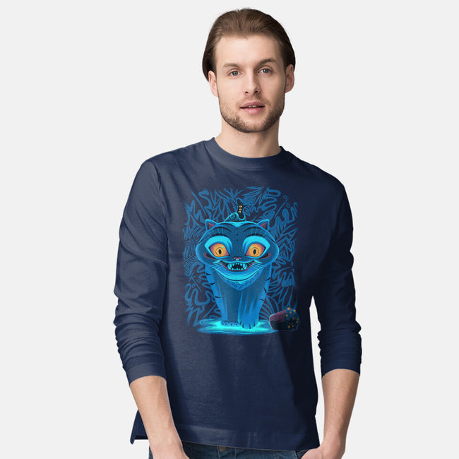 Blue Demon Cat-Mens-Long Sleeved-Tee-rmatix