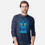Blue Demon Cat-Mens-Long Sleeved-Tee-rmatix
