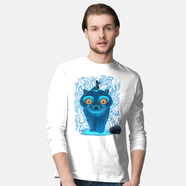 Blue Demon Cat-Mens-Long Sleeved-Tee-rmatix