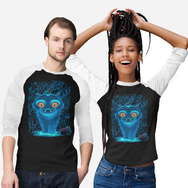 Blue Demon Cat-Unisex-Baseball-Tee-rmatix