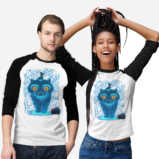 Blue Demon Cat-Unisex-Baseball-Tee-rmatix