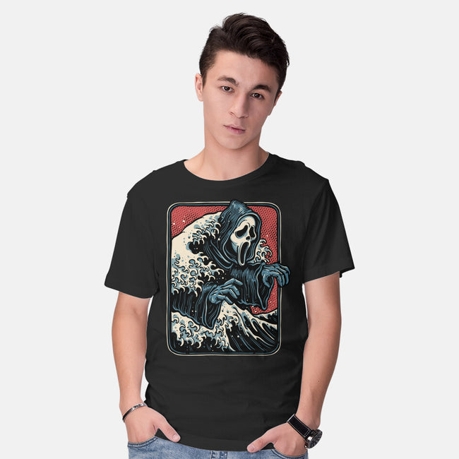 Ghost Wave-Mens-Basic-Tee-glitchygorilla