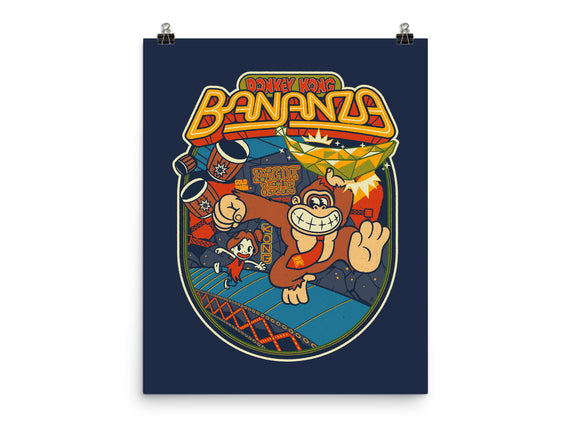 DK Bananza Retro Poster