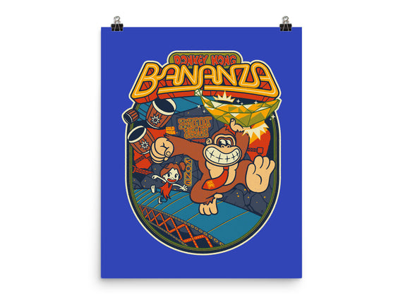 DK Bananza Retro Poster