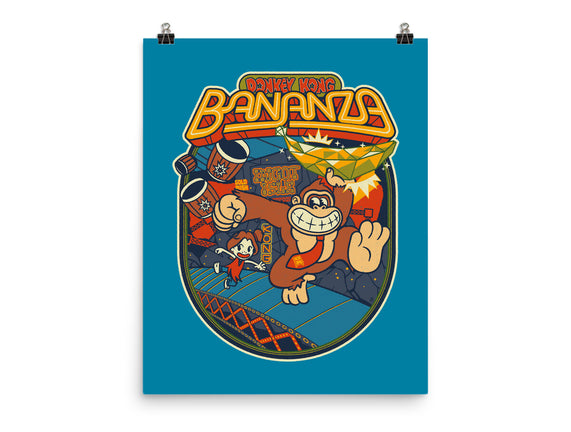 DK Bananza Retro Poster