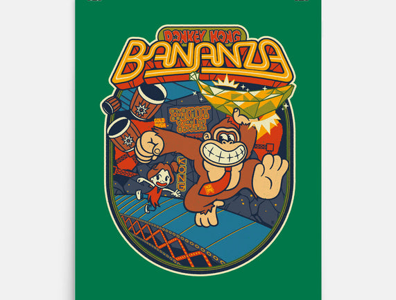 DK Bananza Retro Poster