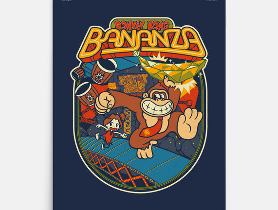 DK Bananza Retro Poster