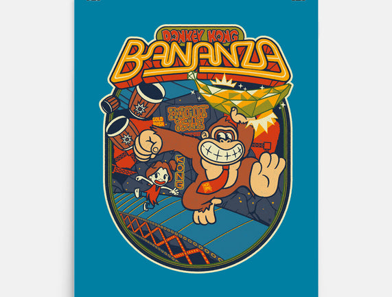 DK Bananza Retro Poster