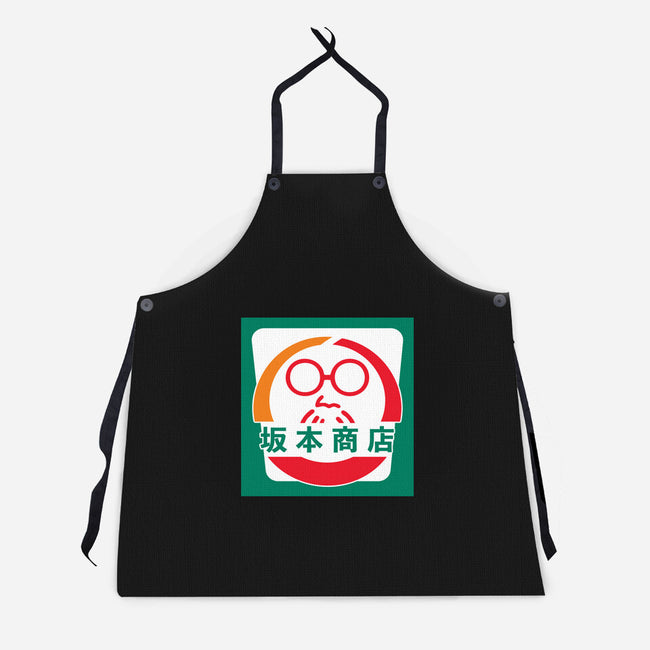 Sakamoto Convenience Store-Unisex-Kitchen-Apron-Wookie Mike
