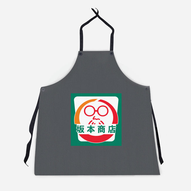 Sakamoto Convenience Store-Unisex-Kitchen-Apron-Wookie Mike