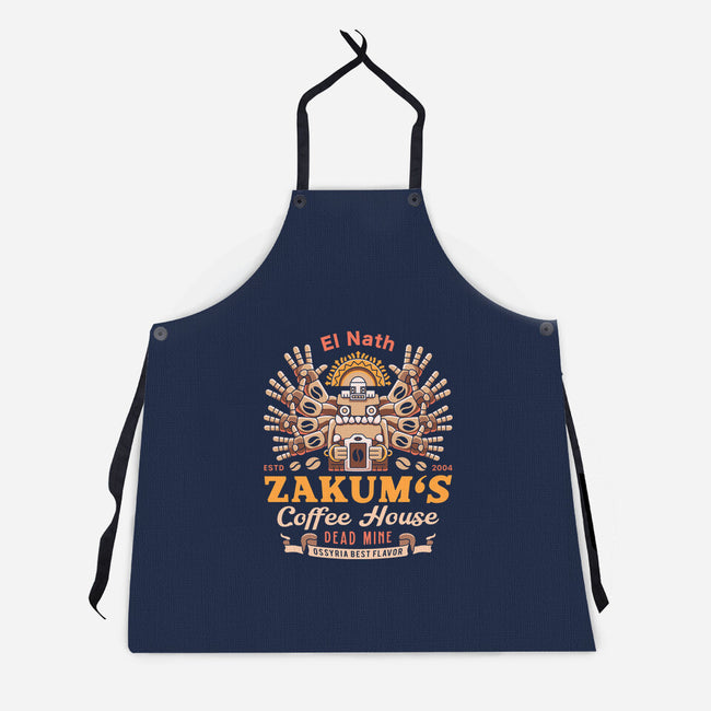 Zakum Coffee Emblem-Unisex-Kitchen-Apron-LAGELANTEE