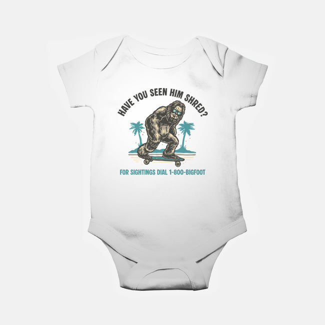 Have You Seen Him Shred-Baby-Basic-Onesie-glitchygorilla
