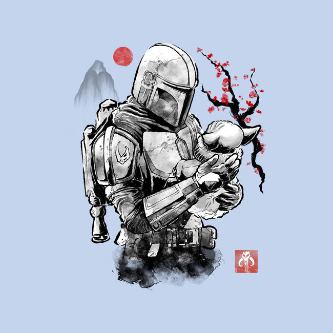 Hunter And Alien Baby Sumi-e-Mens-Basic-Tee-Astrobot Invention