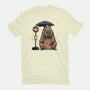 Capybara Bus Stop-Mens-Basic-Tee-glitchygorilla