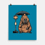 Capybara Bus Stop-None-Matte-Poster-glitchygorilla