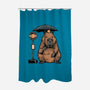 Capybara Bus Stop-None-Polyester-Shower Curtain-glitchygorilla