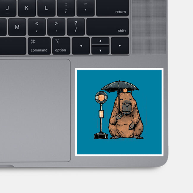 Capybara Bus Stop-None-Glossy-Sticker-glitchygorilla