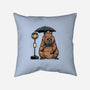 Capybara Bus Stop-None-Removable Cover w Insert-Throw Pillow-glitchygorilla