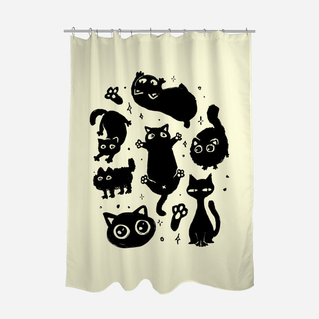 The Black Floofs-None-Polyester-Shower Curtain-eduely