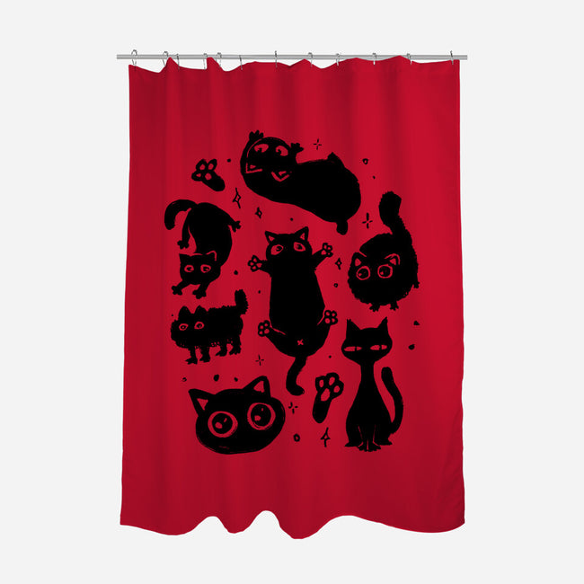 The Black Floofs-None-Polyester-Shower Curtain-eduely