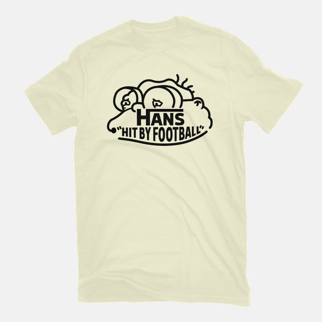 Hans Hit By Football-Mens-Basic-Tee-Raffiti