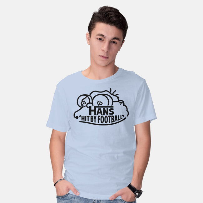 Hans Hit By Football-Mens-Basic-Tee-Raffiti