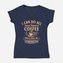 All Things Through Coffee-Womens-V-Neck-Tee-Boggs Nicolas