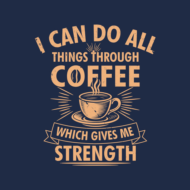All Things Through Coffee-Womens-Fitted-Tee-Boggs Nicolas